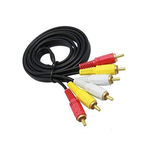 En todo el mundo Sin Polvoriento 3RCA Male to 3 RCA Male Composite Audio Video AV Cable Line (1.5 Meter) -  Arpan General Stores